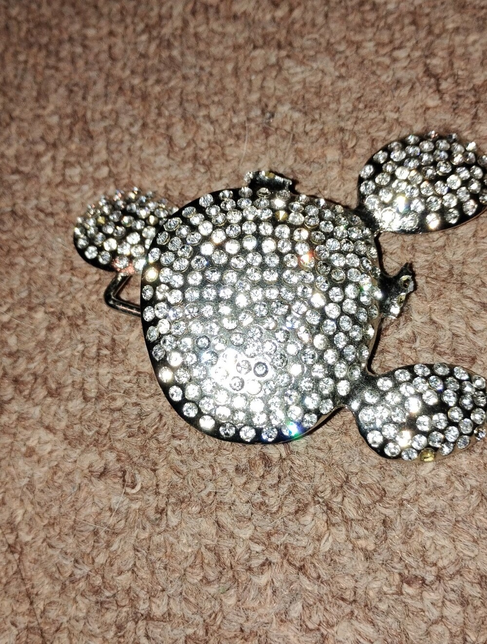 Rhinestone Mickey Mouse Broken Ear Buckle